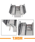 Tough As Nails Two Tier Stainless Steel Toolbox With Three Folding Trays And Rugged Carry Handle 18 Inch open view showing organization features.