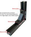 Ten Sets Heavy Duty 2020 Aluminum Extrusion Corner Bracket L Angle Connector with measurements for 8020 Extruded Profile