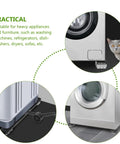 Heavy Duty Washing Machine Stand With Wheels And Shockproof Pads, Stainless Steel Appliance Dolly Mover For Frigidaire Dishwasher shown under appliances.