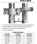Durable Galvanized Chain Link Gate Latch 1-5/8 By 2-3/8 Inch installation instructions with gate frame and post alignment guide