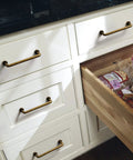 Antique Brass Cabinet Pulls Set 3.78 Inch Center To Center 10 Pack Classic Vintage Drawer Handles on white kitchen cabinet
