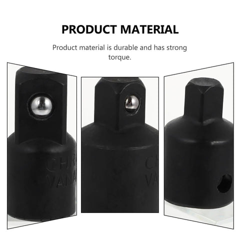 Must-Have 4 Pcs Black Reducer Socket Adapter Set For Your Garage Tool Kit With High Hardness Steel Sleeve Converters, black steel