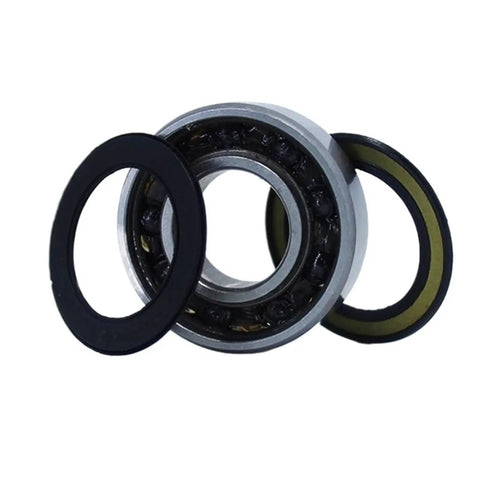 Top Quality 6204 Hybrid Ceramic Bearing 20x47x14mm Sealed Deep Groove Design showing black rubber seals and smooth balls.