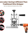 Heavy Duty Electric Copper Wire Stripping Machine For Scrap Recycle With Manual Control Option Efficient Cable Stripper with drill attachment