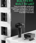 No Sweat 100 Pack M6 X 16mm Rack Mount Cage Nuts Heavy Duty Screw And Washer Hardware Kit shown securing a marble surface.