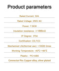 Product parameters for Top Tier Tesla To Type 2 Ev Charger Adapter 32a Eves Connector Compatible With Iec 62196 Electric Car Converter.
