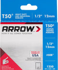 Badass T50 Heavy Duty Staples Featuring 1/2 Inch Legs And 3/8 Inch Crowns For Upholstery Construction Furniture Repairs And Crafts 1250 Pack in original box.