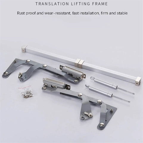 Soft Close Pneumatic Door Hinge Set For Heavy-Duty Wooden And Aluminum Doors, Flush Mount With Vertical Lift components