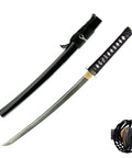 Unsharpened Stainless Steel Wakizashi Iaito For Iaido Training 21 Inch Practice Sword with black saya and black handle
