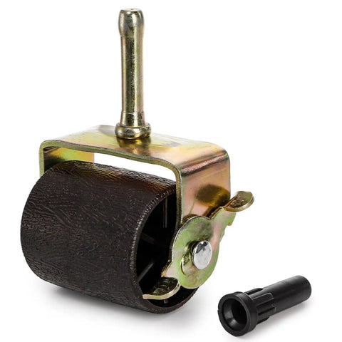 Eight Pack Heavy Duty Bed Frame Casters with Locking Swivel Wheels, 2 Inch Metal Rollers and Plastic Socket Sleeve Inserts