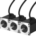 3-Pack Nema 23 Stepper Motors 1.8 Degree 2-Phase High Torque 2Nm Bipolar 57x76mm front view