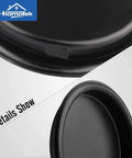 Close-up details of 8 Pack Closet Door Finger Pulls 2-1/16 Inch Round Sliding Door Handles Matte Black Universal Fit For Bypass Doors Cabinets And Furniture Easy Snap-In Installation No Nails Or Tools Required.