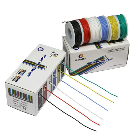 18 Gauge Silicone Rubber Wire Kit For DIY Electronics, Flexible Stranded Wire, 6 Color Coded 16.4 Feet Each, 600V Rating, -60C To 200C, Tin Copper For Easy Soldering And Heat Dissipation, Ideal For Prototyping And Hookup Projects