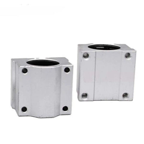 Pro Grade Linear Motion Ball Bearing CNC Parts Set Two Or Four Pieces For 16 And 20 mm Axes Slider Bushings And Guide Rails SCS20UU Compatible CNC Components For Smooth And Accurate Motion, two metal bearing blocks
