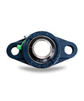 Pillow Block Bearing UCFL204-12 Self Aligning Three Quarter Inch Bore 2 Bolt Flange Mounted With Solid Base Built For Tough Industrial Machinery And Conveyors Pre Lubricated For Quick Install 4 Pack Heavy Duty Shaft Support And Misalignment Tolerance, blue 2-bolt flange