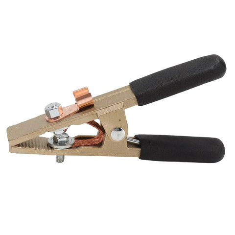 Workhorse 300A Brass Welding Ground Clamp With 45mm Opening A Type Earth Clip Premium Conductive Grounding Tool For Welders Shipyards Steel Structures Oil Rigs And Cars Black Cover, brass clamp