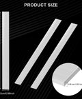 Front view: 2-pack 304 stainless steel strips, 12 x 1 in, 0.02 in thick, shim plates for DIY crafts