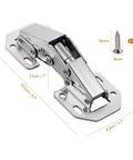 Stainless Steel Cabinet Hinge With Soft Close Hydraulic Damper Buffer For Smooth Door Action Durable Furniture Hardware Easy Install