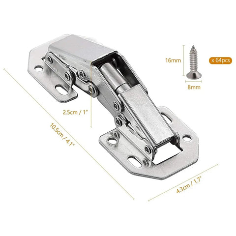 Stainless Steel Cabinet Hinge With Soft Close Hydraulic Damper Buffer For Smooth Door Action Durable Furniture Hardware Easy Install