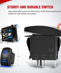 Heavy Duty 12V Fog Light Wiring Harness Kit with 5 Pin Rocker Switch detail view showing size and structure