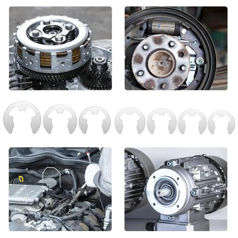 Heavy Duty Stainless Steel E Circlip Snap Ring Set All In One 400 Pcs In 13 Sizes M1.5 to M15 A2 70 GB896 for automotive machinery