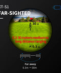 XT-S1 Single Point Lidar Range Finder Sensor 0.3 To 30 Meters display with distance indicators and measurement info