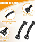 Six Pack Six Inch T Strap Gate Hinges Heavy Duty Gate Hardware Kit For Wooden Fence Rustproof Door Hinges Handles Black