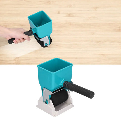 Heavy Duty Manual Glue Spreader Roller For Real Daily Woodworking Tasks Large Capacity Tank Applicator with Boss Grip in use