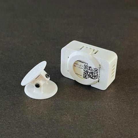 Human Presence Sensor 2.2 for Home Assistant With mmWave Radar Motion Detection, Adjustable Sensitivity, WiFi Enabled Smart Sensor, Seeed C3 External Antenna, LD2410B, White 1 Pack Sensor Plus Wall Mount, white plastic unit and mount