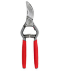 Forged Steel Classic Cut Bypass Hand Pruner With One Inch Cut Capacity, red ergonomic grips, heavy-duty pruning tool.