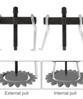 Heavy Duty 4 Inch CR V Gear Puller With Two Jaw Adjustable Bearing Puller For Internal Or External Bearing Removal, front view