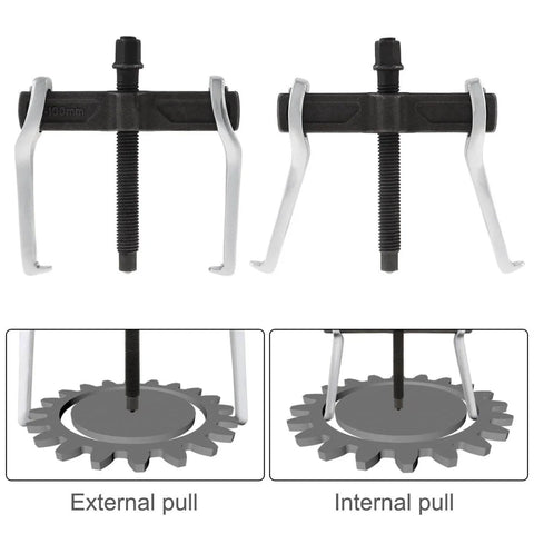 Heavy Duty 4 Inch CR V Gear Puller With Two Jaw Adjustable Bearing Puller For Internal Or External Bearing Removal, front view