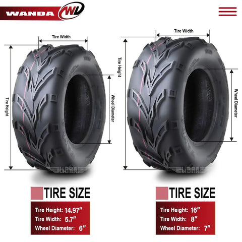Go Kart Tire Set Four Front 145/70-6 And Rear 16x8-7 With Fox Like Directional Tread For Mud Snow And Sand 4 Ply Durable