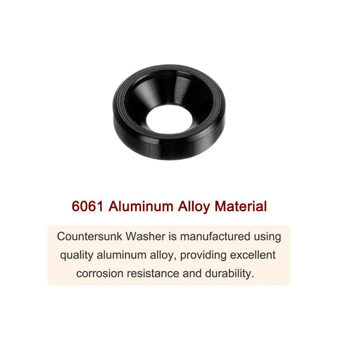 Premium 6061 Aluminum Alloy Countersunk Washers Featuring Sleek Anodized Finish Heavy Duty Corrosion Resistant Fasteners For Weekend Warriors And Pro Builders Drop Dead Reliable Performance Daily