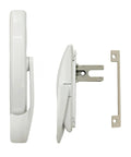 Heavy Duty Window Locking Handle Replacement White Smooth Glide Operation Secure Single Or Multi Point Sash Lock Upgrade Installed In A Snap side view with mounting hardware