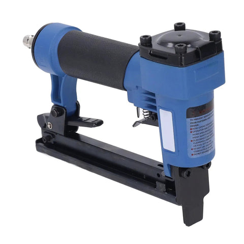 Top Shelf Pneumatic Brad Nailer 22 Gauge Built As A Tough Aluminum Alloy Workhorse Split Body With Spring Loaded Trigger for woodworking.