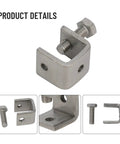 Four Pack C Clamp Desk Lamp Mount Clips Table Mount Brackets For Attaching Lamps And U Shaped Clips Space Saving Organizer For Home Office Furniture Accessories No Tool Needed For Quick Solid Hold