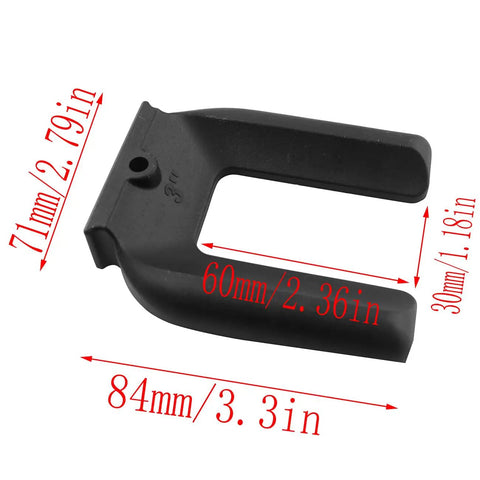 4 Pack Rubber Caster Holders With Universal Wheel Brakes, 3 Inch U Shape Wheel Pads, Beefy Durable Furniture Caster Stopper For Chairs Desks And More, Black 75mm black rubber U-shape holder, 84mm x 71mm x 30mm, for 75mm wheel
