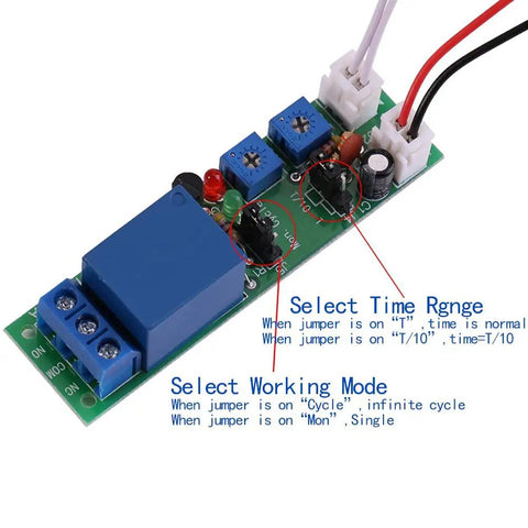 Delay Relay Module DC 12V With 0 To 120 Minute Adjustable Timer On Off Delay Timing Switch Module Board for Industrial Control