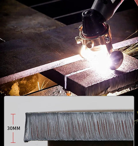 P80 Plasma Cutter Torch Gun 10Ft 3M Non Touch Pilot Arc cutting metal effortlessly, illustrating clean cut with minimal slag.