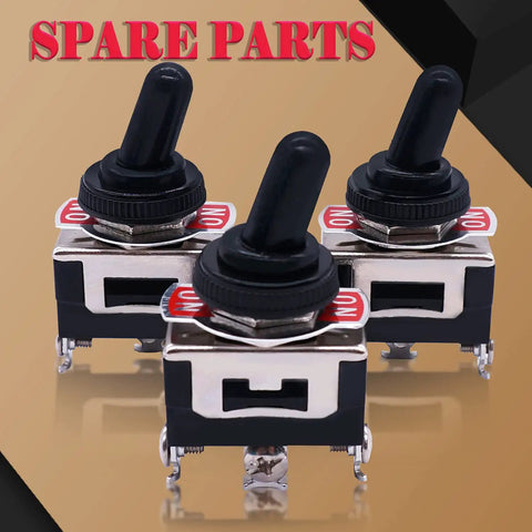 Heavy Duty Rocker Toggle Switch Pack Of 3 16A 250V AC SPDT 2 Position 3 Pin On On With Waterproof Metal Boot Cap Cover