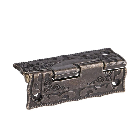 Antique Bronze Box Hinges Set For Cabinets And Jewelry Boxes 10 Pack Heavy Duty Iron Hardware With 270 Degree Rotation Electroplated Finish