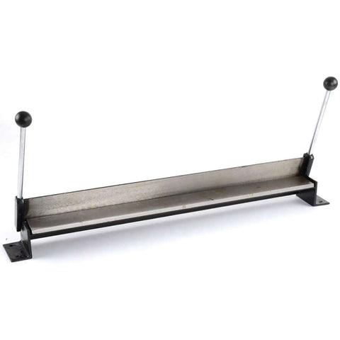 Heavy Duty 17 Gauge Bending Brake for 30-Inch Wide Sheet Metal, benchtop tool with two front handles and bench mount