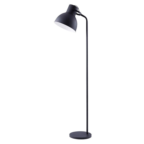 Tall Matte Black Modern Floor Lamp With Adjustable Shade For Living Room And Office 71 Inch Standing Light For Reading Adjustable Head Simple On Off Switch Contemporary Style