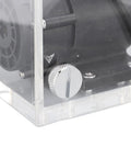 Close-up of Jiawu 850Ml Computer Water Pump Reservoir Combo showcasing acrylic construction and control knob.