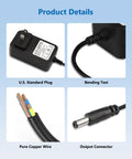 4 images detailing 6V Karaoke Machine Charger Replacement For Singing Machine SML-625 SML625W SML625BTW SML385 Models