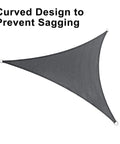 Triangle Shade Sail Canopy 10x10x10 Dark Grey Sun Shade for Outdoor Patio Garden Backyard UV Block, Durable Fabric