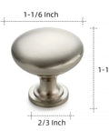 30 Pack Brushed Nickel Round Zinc Cabinet Knobs For Kitchen Bathroom Closet And Dresser Cabinets Easy Install Durable Hardware