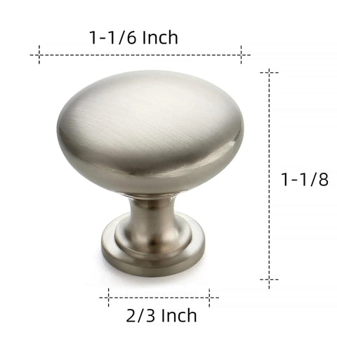 30 Pack Brushed Nickel Round Zinc Cabinet Knobs For Kitchen Bathroom Closet And Dresser Cabinets Easy Install Durable Hardware