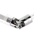 1/4 Inch Drive 6-Point Socket And Ratchet Set, 55-Piece With Standard And Deep Sockets In Inch And Metric Sizes, close-up of joint